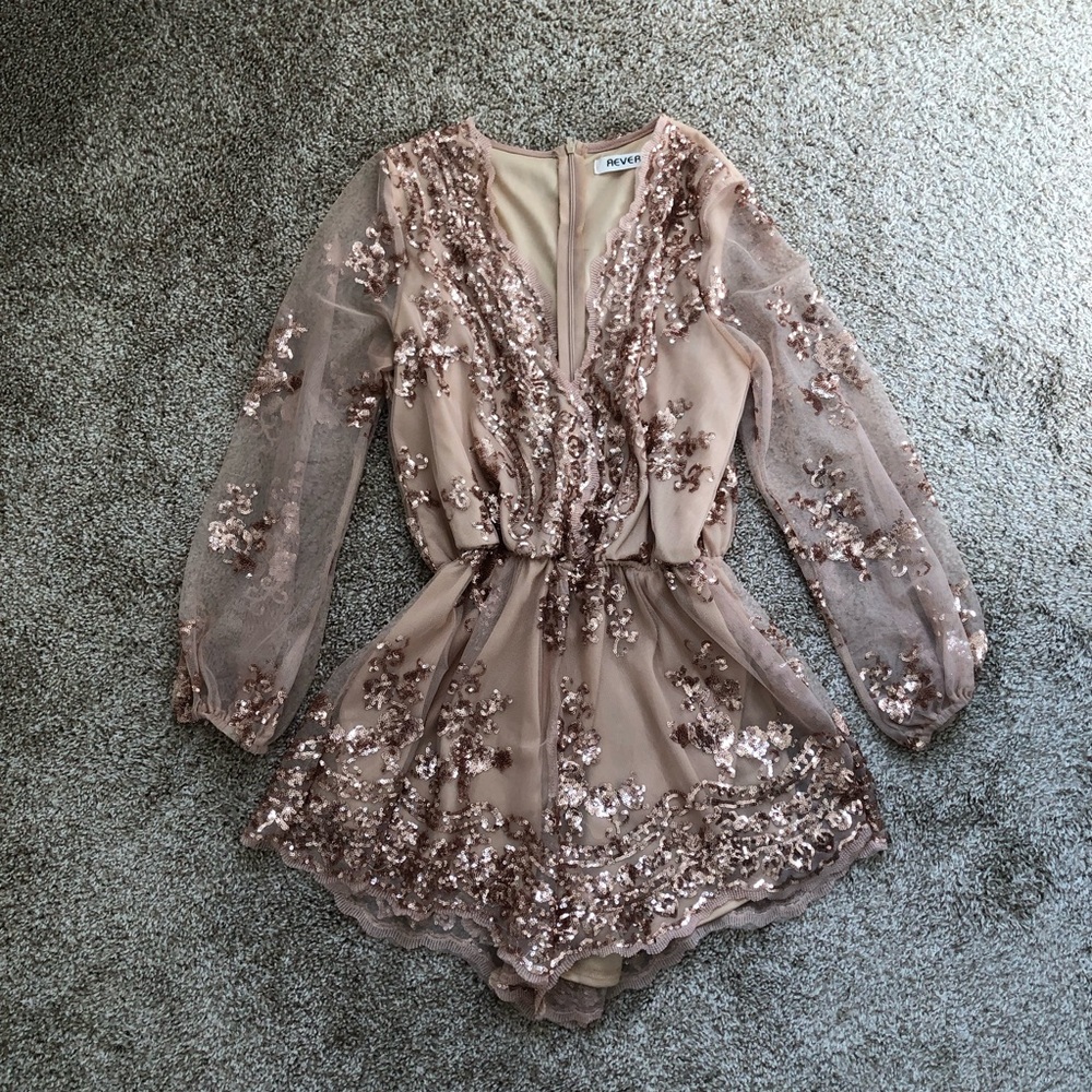 Reverse Sequin Romper - Picture 4 of 7